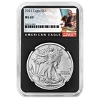 2023 $1 American Silver Eagle NGC MS69 Black Label Retro Core
