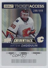 2021 Upper Deck Credentials 2020-21 Debut Ticket Access /999 Artem Zagidulin m1u