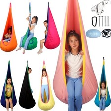Sensory Swing for Kids Indoor and Outdoor Pod Hammock Chair Seat Upgrade Pink