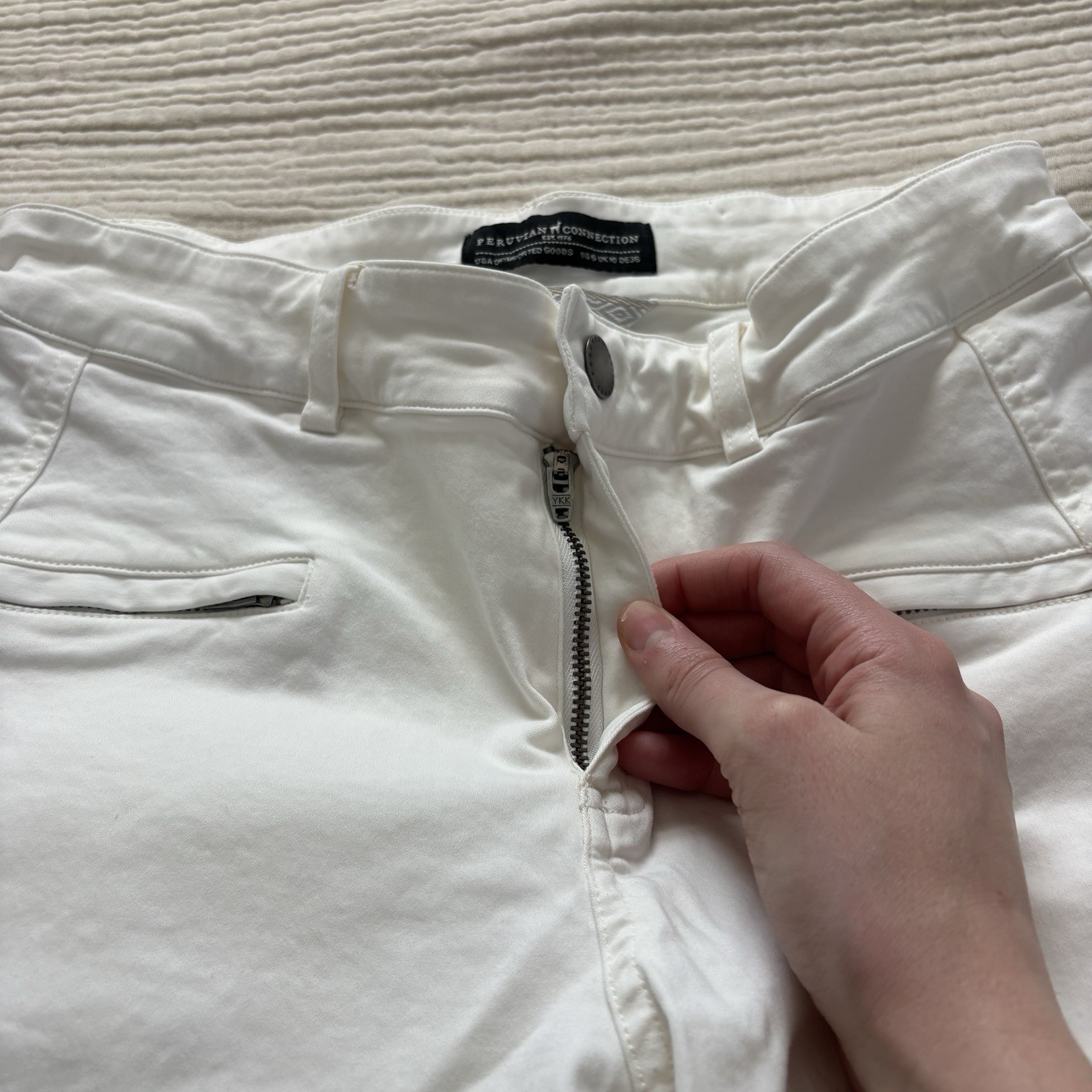 Peruvian Connection White Ryder Pants Skinny Wome… - image 3