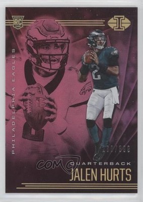 2020 Panini Illusions Trophy Collection Pink /399 Jalen Hurts #11 Rookie RC 0b0