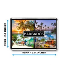 Barbados - Jumbo Fridge Magnet - Exclusively By Mashed Designs