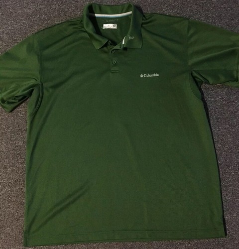 Columbia Omni Shade Polo Shirt XL Green 