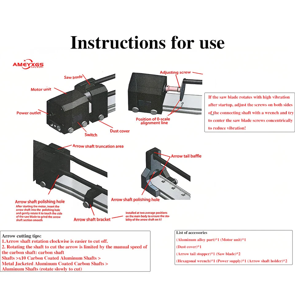 Sierra de eje de flecha eléctrica cortadora de flecha de tiro con arco hágalo usted mismo corte tiro con arco Foto 2 de 4