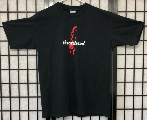 90er Vintage Throttlerod Rock Band XL T-Shirt Tee Sexy Silhouetted Woman PP - Bild 2 von 5
