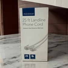 Insignia- 25' Landline Phone Cord - White