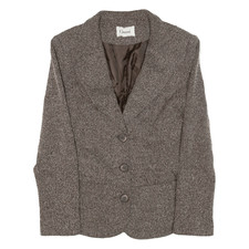 Ganni Blazer Jacket Brown Womens Xs