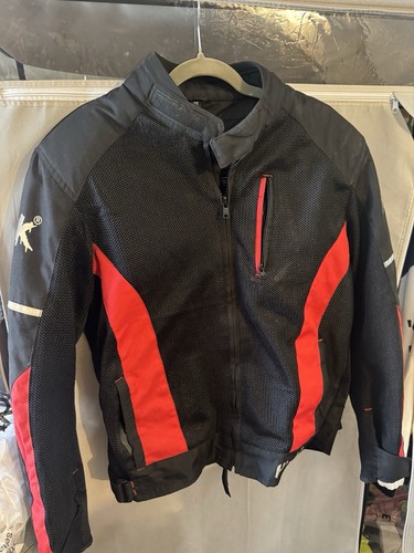 HWK Motorcycle Jacket Red Medium CE Armored Breathable - 第 1/12 張圖片