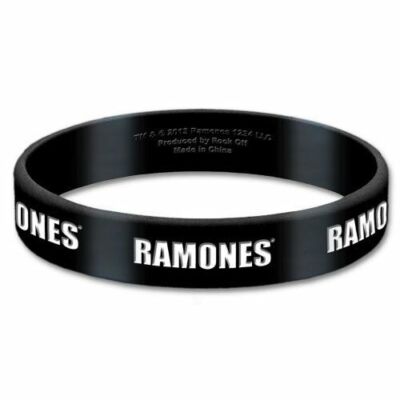 Ramones Black Silicon Rubber Wristband Ramones Wristband 18mm