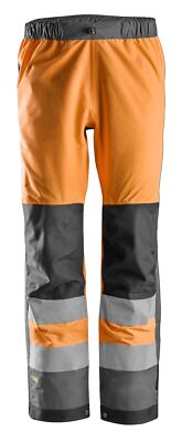 Snickers AllroundWork Hi-Vis wasserdichte Shell Arbeitshose, Kl. 2, EN 20471, 34
