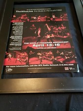 The Who The Blues To The Bush 1999 Rare Original Radio Promo Poster Ad Framed!