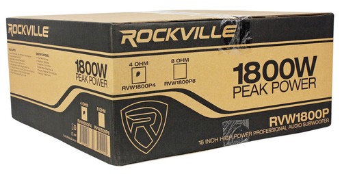 Rockville RVW1800P4 1800w 18" Raw DJ Subwoofer 4 Ohm Sub Woofer 107OZ Magnet - Picture 5 of 5