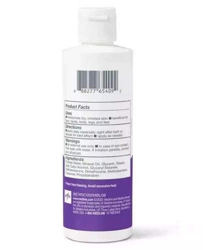 Medline Remedy Essentials Moisturizing Body Lotion, 8 Fl Oz 888277654092VL NEW - Picture 2 of 2