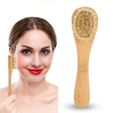 Facial Cleansing Brush Natural Bristle Brush For Dry Brushing And Scrubbing