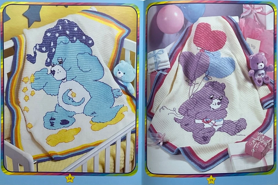 Brand New OOP! CARE BEARS CROCHET AFGHANS, 6 designs, Leisure Arts 3789 - Image 4 of 4