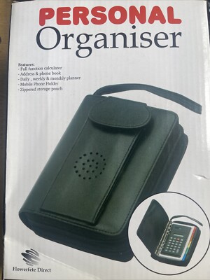 Vintage Personal Organizer mit Taschenrechner Aufbewahrung Brandneu Flowerfete Direct