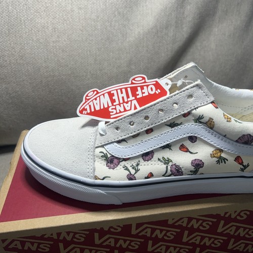 NEW VANS - OLD SKOOL SHOES | CREAM (POPPY FLORAL) Size 7 Low Top Vans - Picture 7 of 8