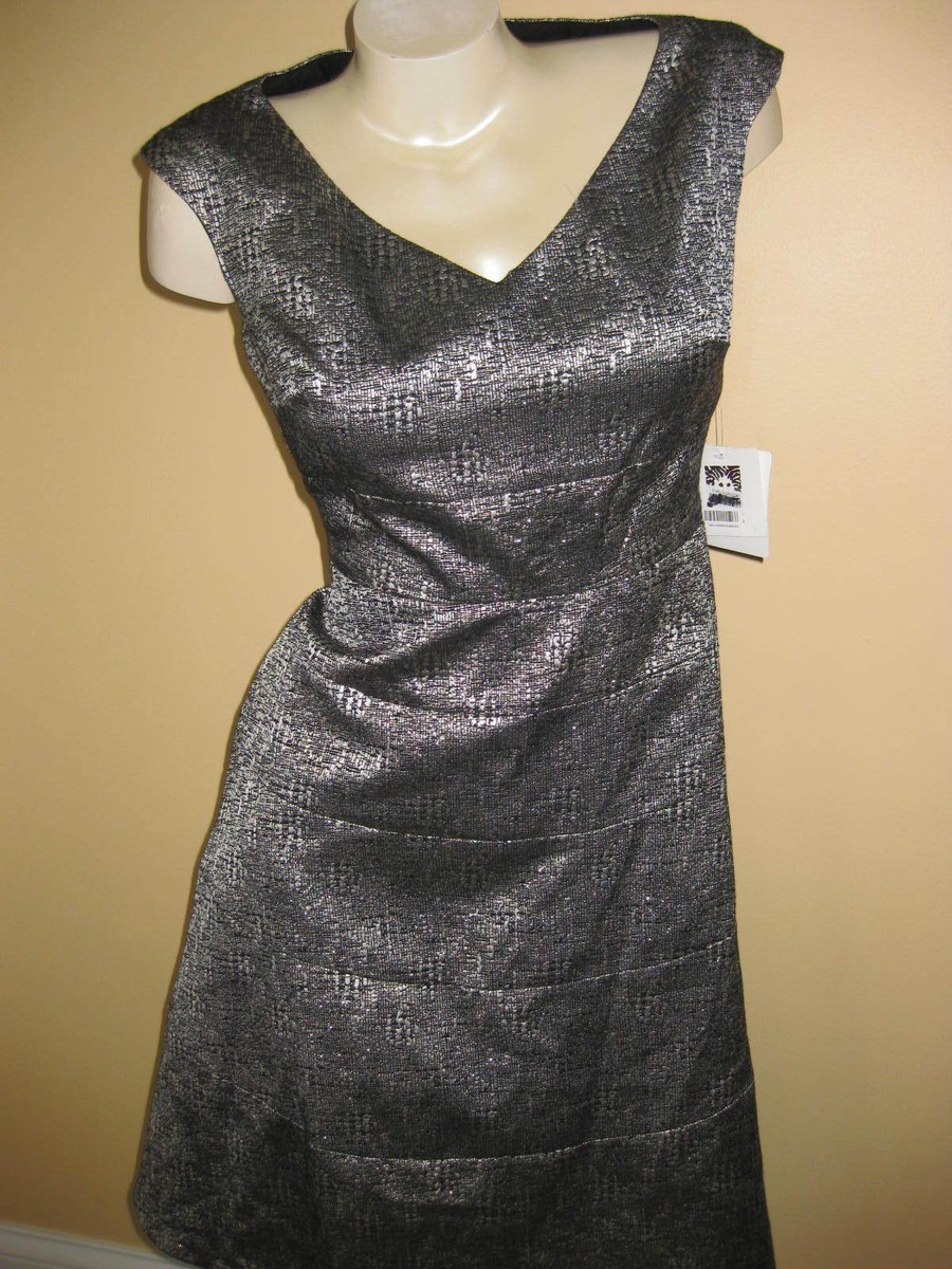 metallic brocade sheath dress Ivonne D by Mon Cheri Metallic Brocade Dress ID6203