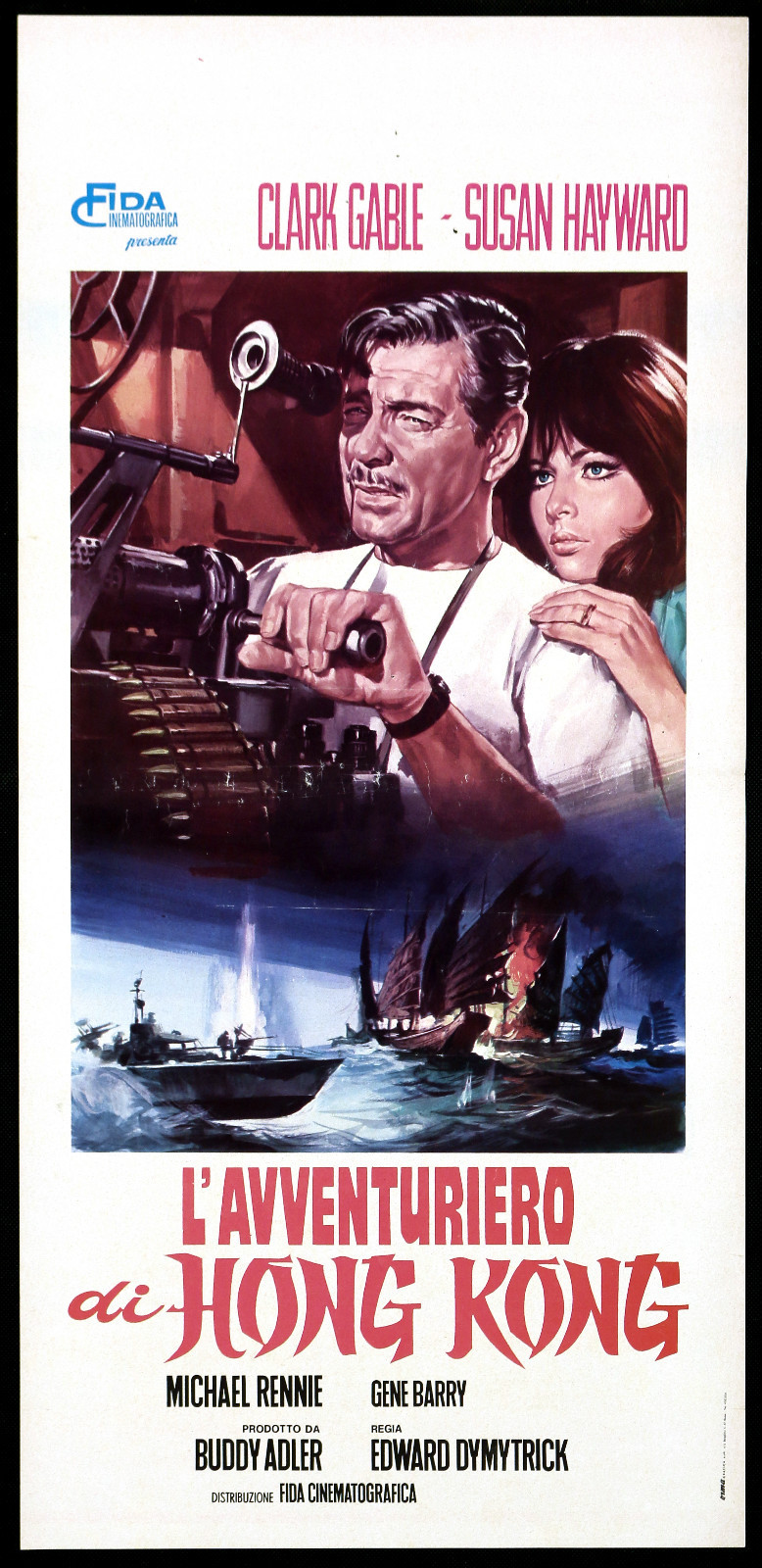 Locandina originale film L'avventuriero di Hong Kong (1955) - Regia di Edward Dmytryk
