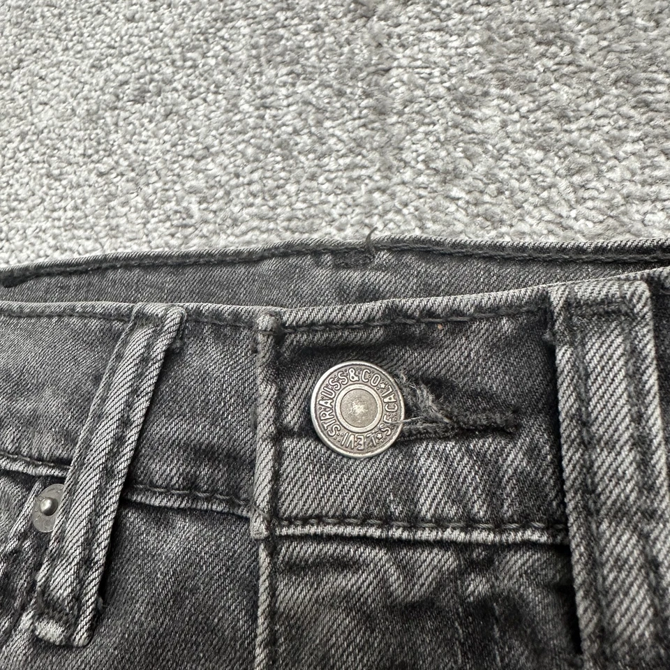 Jeans jeans skinny masculino Levi's 519 31x32 preto lavagem a carvão elástico casual - Imagem 3 de 4