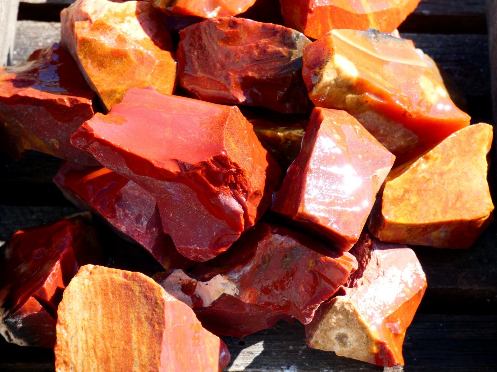 CHESTNUT JASPER Rough Rocks 1 Lb Lots Tumbling, Crafts, Cabbing