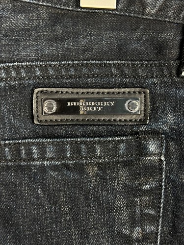 Men`s BURBERRY BRIT "Steadman" Dark-Blue Dyed Denim Slim-Fit Jeans Size W32L32 - Picture 7 of 11
