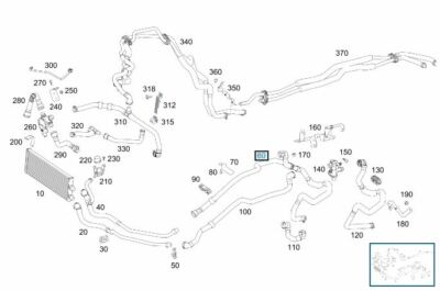 NEW MERCEDES-BENZ ML W166 M276 ENGINE COOLANT HOSE A1665009775 16 