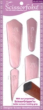 SCISSORFOBZ Designer Scissors Sheath Cover 4pc Pack Metallic Rose Gold Pink