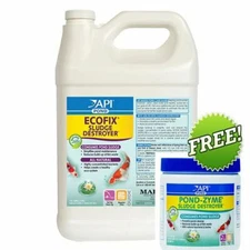   API Pond Care EcoFix Sludge Destroyer 1 Gallon 147 C +  API Pondzyme 146