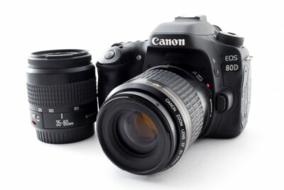 canon 80D レンズ18-200 Canon EOS 80D 24.2MP 35-80/80-200mm Lens [Exc+++] w/8GB SD Card