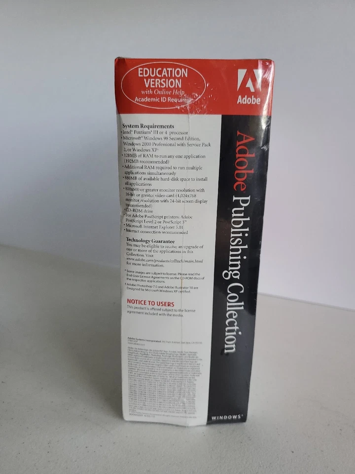 Adobe Publishing Collection Education Version Photoshop Pagemaker Illustrator 99 - Image 4 of 4