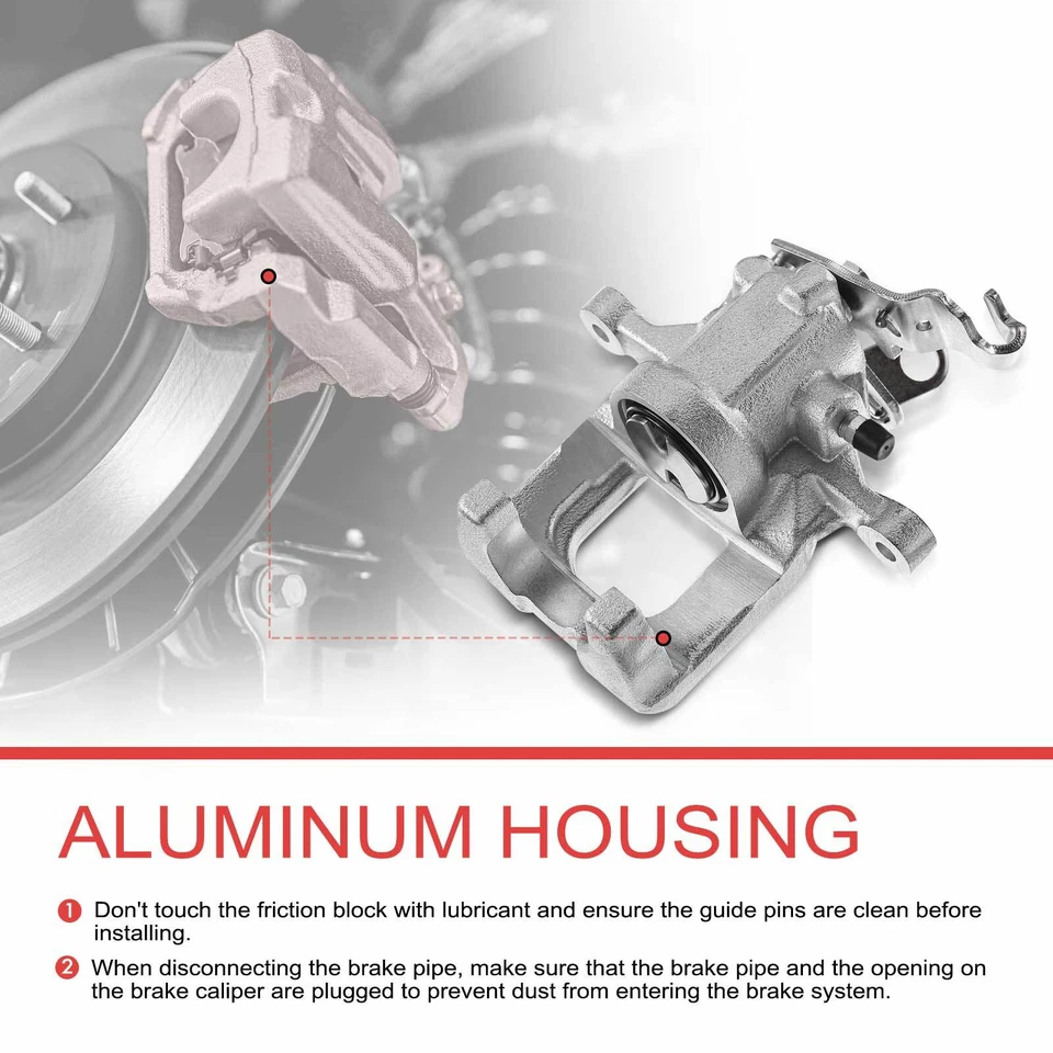 Pinza de freno trasera izquierda y derecha 2 piezas con pistón de metal para Honda S2000 2000-2009 Foto 2 de 4