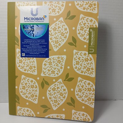U Style Antimicrobial Lemons Composition Book 80 Sheets, College