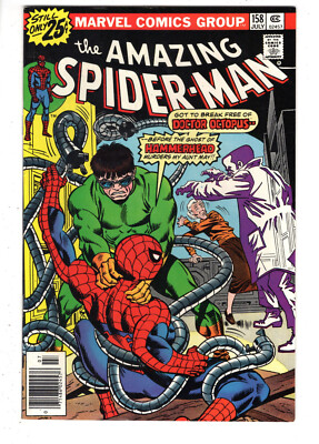 AMAZING SPIDER-MAN #158 (1976) - GRADE 8.0 - DOCTOR OCTOPUS & HAMMERHEAD GHOST!