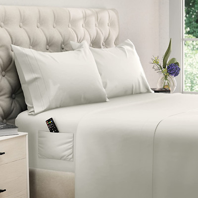 DREAMCARE 4-Piece Queen Bed Sheets, Queen Sheet Set, Queen Sheets, Queen Size Be