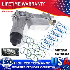 Aluminum Oil Cooler&Oil Filter Housing Adapter For 2014-2016 Jeep Cherokee 3.2L