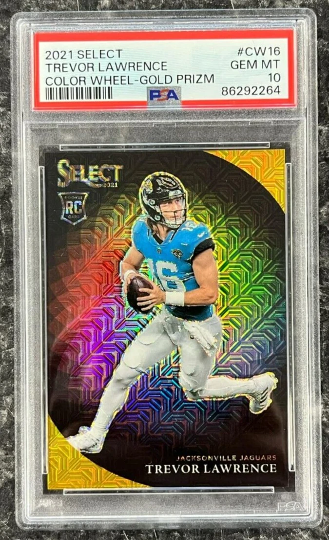Trevor Lawrence Panini Select Color Wheel #CW16 Gold Prizm