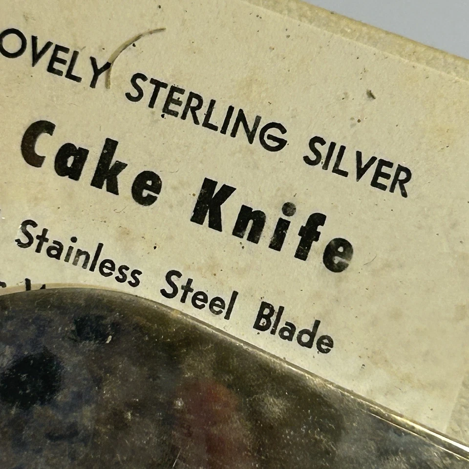 Cuchillo para tallar pastel de acero inoxidable Raimond Sheffield England hoja de plata de ley de 8" Foto 3 de 4