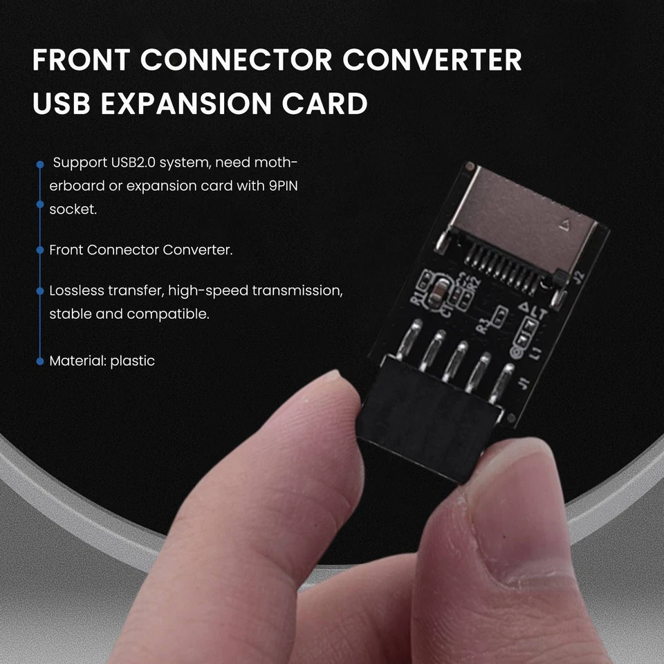 Scheda Madre USB2.0 9Pin a TYPE-C A-KEY Convertitore Connettore Anteriore U3774 - Immagine 3 di 4