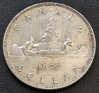 1952 NWL Silver Dollar Canada ***No Water Lines Variety*** 80% Silver