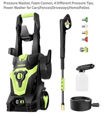 #ad PowRyte Corded Electric Pressure Washer Foam Cannon 4 Nozzles N COR $100.00