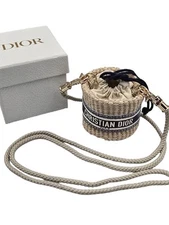 Christian Dior Straw Crossbody Pouch Novelty VIP Limited