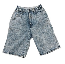 Vintage 80s Acid Wash High Waist Denim Shorts By Congo Trader Women's Size 9/10
