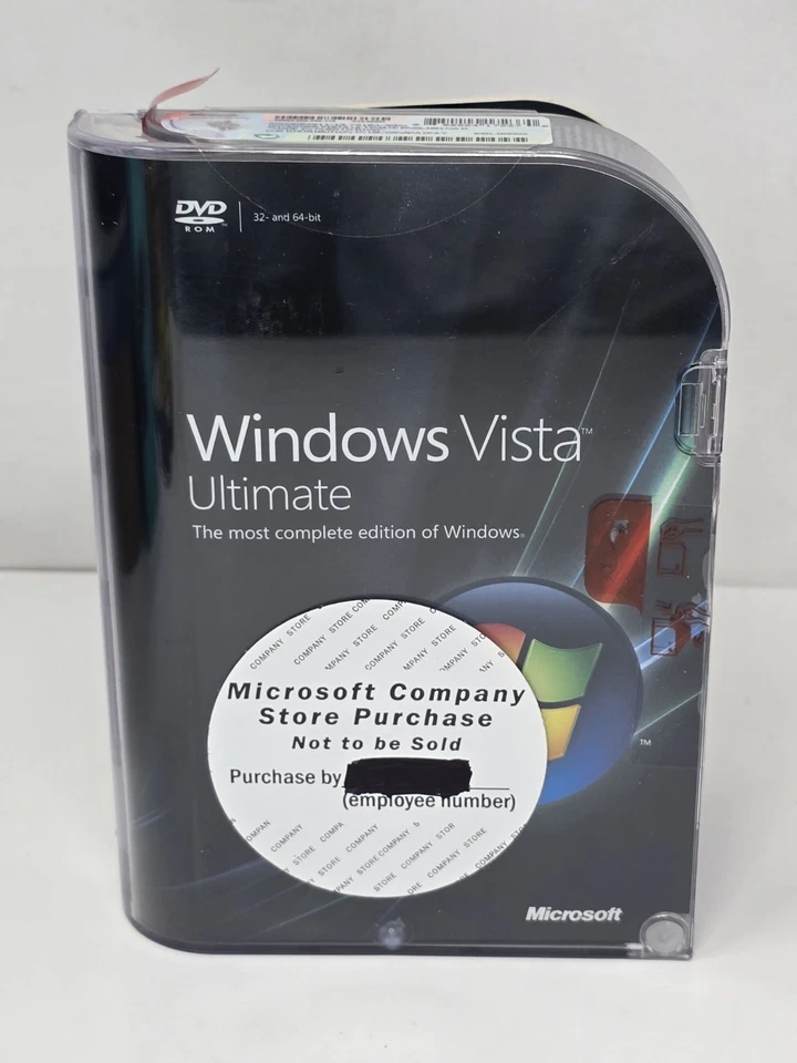 Microsoft Windows Vista Ultimate 32 & 64 Bit DVD-ROM, Mitarbeiterkauf - VERSIEGELT