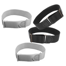 2 Pairs Reusable Nylon Shirt Sleeve Garters for Men and Women Non Slip Black