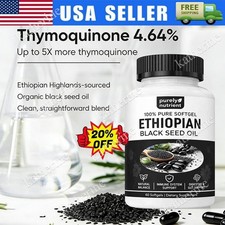 Ethiopian Black Seed Oil Softgels 4.64 Thymoquinone Gluten-Free, 60 capsules