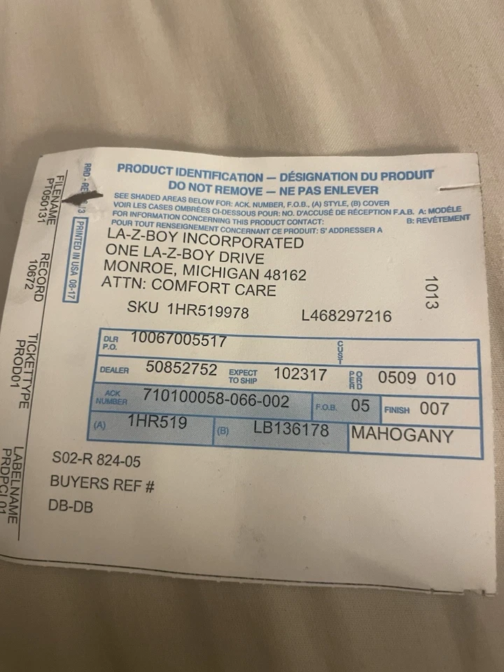 LA-Z-BOY 1HR519 Remote + Power Supply + 4 Motor Actuator + Controller - Image 3 of 4