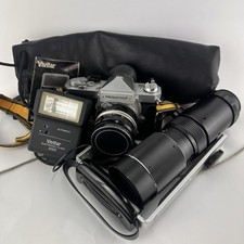 VTG Nikon Nikkormat Camera with Nikkor 1:28 F 28mm Lens  Nikkor 50mm Lens READ