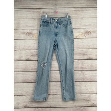Madewell The Perfect Vintage Crop Jeans Women's Size 27 Blue Light Wash Denim