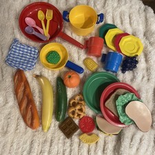 Lot of Play Food and Kitchen Accessories Pretend Play Toys Mixed Lot 32 Pcs